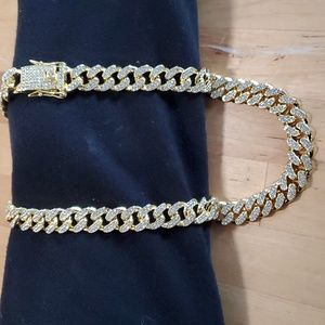 Brand New Golden Bling Bling Cuban Link Necklace